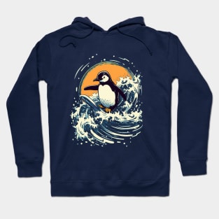 Penguin surfing Hoodie